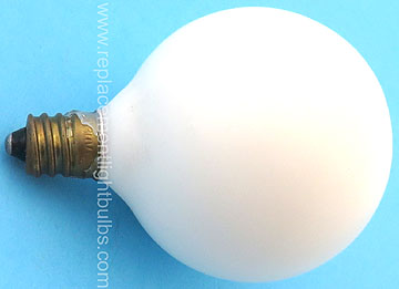 Halco 15G16C/W 130V 15W G16 White Globe Candelabra Screw Base Light Bulb