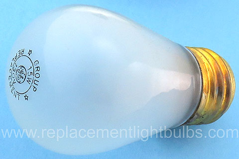 GE 15S14/IF 130V 15W S14 Inside Frosted Group Replacement Light Bulb