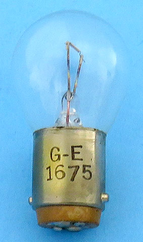 GE G-E 1675 6.4V 3A BA15d S-8 Clear Light Bulb Replacement Lamp