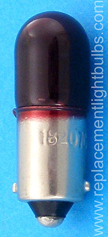 Eiko 1820R 28V .1A Red BA9s Miniature Bayonet Light Bulb, Replacement Lamp Eiko