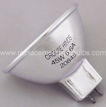 Crouse Hinds 20845 6.6A 45W MR16 Airport Airfield Light Bulb Replacement Lamp
