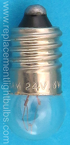 Osram 24V 3W E10 Miniature Screw G3.5 Clear Glass Light Bulb