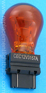 3157A 12V 27W/8W Amber Automotive Lamp Replacement Light Bulb