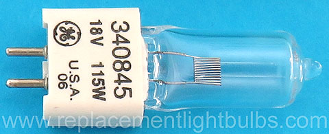 GE 340845 18V 115W Light Bulb Replacement Lamp