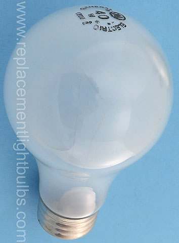 GE 40A 40W 120V A19 Inside Frosted Replacement Light Bulb