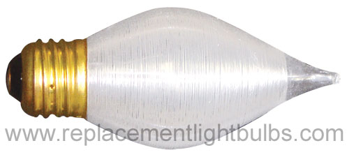 Bulbrite 130V 40W E26 Medium Screw Base C15 Spun Glass Chandelier Lamp, Replacement Light Bulb