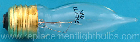 GE 40CAM/LL 120V 40W Torpedo Clear Glass Medium Screw Base Light Bulb