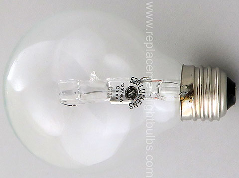 GE 40G25/H/CL 40W 120V E26 Medium Screw G25 Clear Globe Halogen Light Bulb