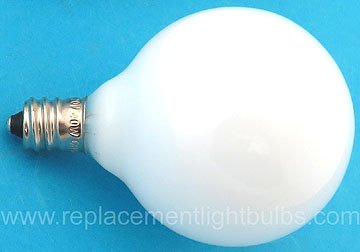 GE 40GC/W 40W 120V White Globe Light Bulb