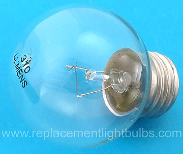 GE 40GM/CL 40W 120V Clear Globe Light Bulb