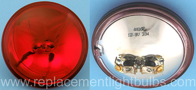 4416R 12V 30W Red Sealed Beam Spot Light Bulb Replacement Lamp