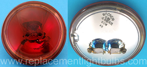 Wagner 4464R 12.8V 60W PAR36 Red Sealed Beam Light Bulb Replacement Lamp