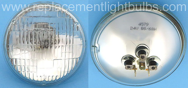 GE 4579 28V 80/60W CIM Headlamp Sealed Beam Lamp