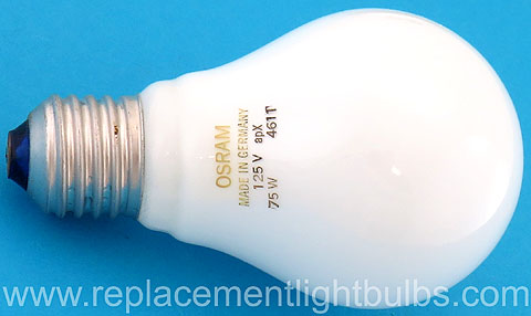 Osram Wotan 4611 125V 75W White Enlarger Light Bulb