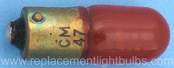 47R 6.3V .15A 47 Red Miniature Bayonet Light Bulb