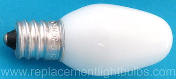 GE 4C7/W 120V 4W White Glass Light Bulb
