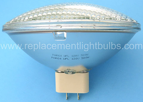 GE 500PAR64/WFL 120V 500W Wide Flood Sealed Beam Lamp Replacement Light Bulb