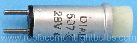 Dialco 507-3918-1475-600 White 28V 40mA Pilot Light Bulb