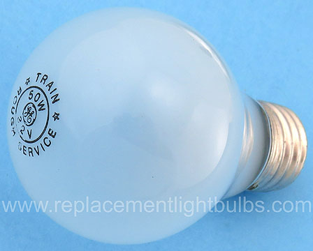 GE 50A/RS 32V 50W Train Rough Service Light Bulb