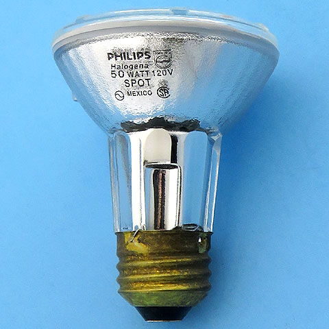 Philips 50PAR20/HAL/SP/LL 120V 50W Halogen PAR20 Spot Beam Light Bulb