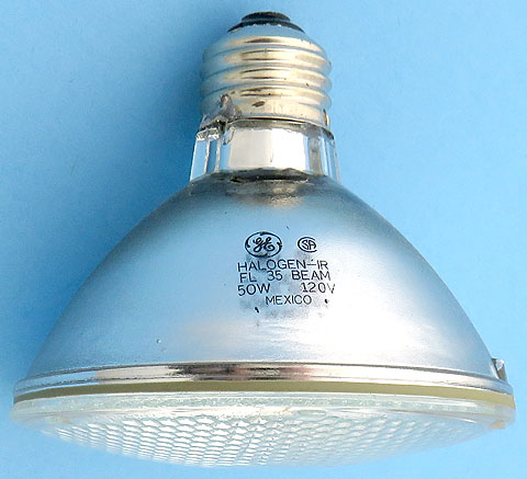 GE 50PAR30/HIR/FL35 50W 120V Halogen-IR FL 35 Beam PAR30 To Replace 60W Flood Track Light Bulb