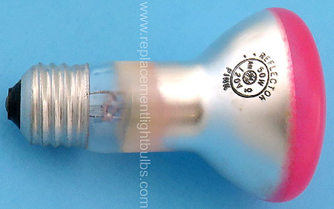 GE 50R20/PK 120V 50W Pink Reflector Light Bulb Replacement Lamp