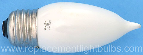 Sylvania 60C11/W/4M 60W 120V Medium Screw White Glass Light Bulb