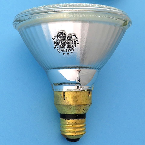 GE 60PAR/HIR/FL40 120V 60W FL 40 Wide Beam Flood Halogen IR Light Bulb