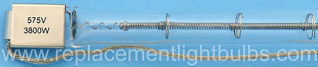 QH3800T3/CL 575V 3800W 550-600V Quartz Heater Lamp