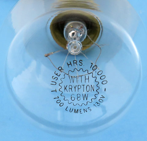 Krypton 68W 130V Light Bulb Top View