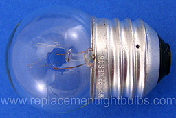 GE 7-1/2S 7.5W 130V S11 Clear Glass, Medium Screw Base replacement light bulb, lamp