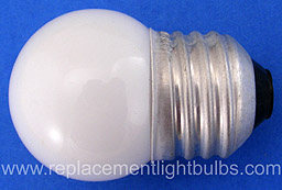 7-1/2S11/CW 7.5W 120V S11 Ceramic White Glass, E26 Base, Replacement Light Bulb