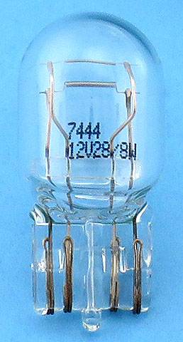 7444 W28/8W 12V 28/8W 32/3CP Wedge Base Light Bulb