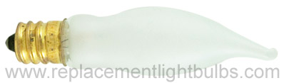 Bulbrite 7.5CFF/15/3 7.5W 130V Frosted Candle Light Bulb, Satco S3242