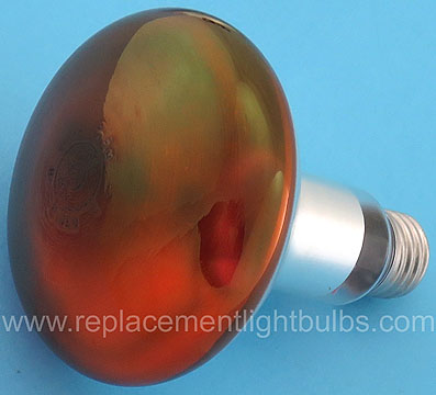 GE 75R30/FL/R 120V 75W Red Reflector Light Bulb