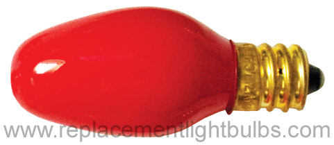 7C7-120V 7W Red Light Bulb