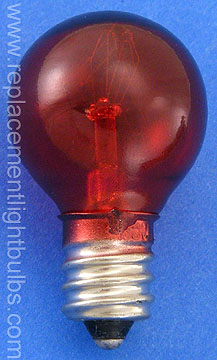 7G8C/TR-130V 7W G8 Transparent Red Light Bulb