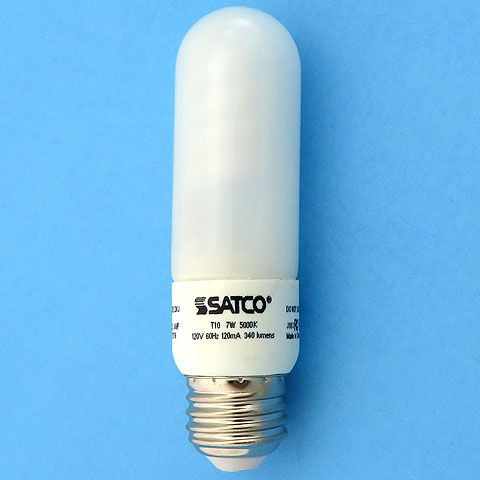 Satco S7383 7T10/E26/5000K 7W 120V T10 Energy Saving 340 Lumens Light Bulb