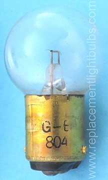 GE 804 6.5V 1.7A BA15d Instrument Light Bulb Replacement Lamp
