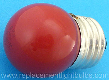 GE BMS 7.5W 120V Red S11 Glass E26 Base Darkroom Safelight Light Bulb