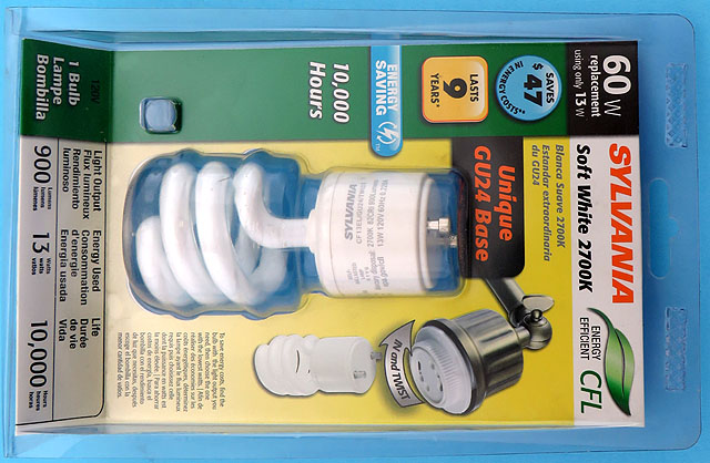 Sylvania CF13EL/GU24/Twist 13W 120V 2700K Spiral Light Bulb