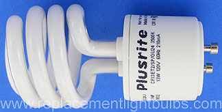 Plusrite CF13ET2/SP/GU24 13W 120V 3500K Compact Fluorescent Lamp, Replacement Light Bulb