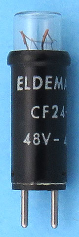 Eldema C-Lite CF24-48ES 48V 40mA Clear Lens Pilot Light Bulb