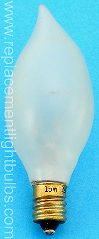 Durolite 4511 15W 120-125V Tini-Brite Satin Frost Glass E12 Candelabra Screw Base Light Bulb