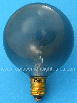 Duro-Lite 4727 25W 120/5V D.L. G18 Mini-Globe Smoke Glass E12 Candelabra Screw Base Light Bulb