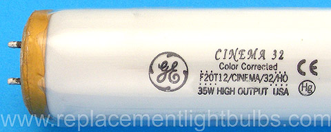 F20T12/CINEMA/32/HO/CVG 35W Cinema 32 3200K High Output Cover Guard Daylight Fluorescent Lamp