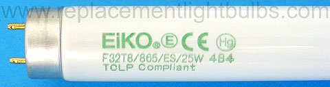 Eiko F32T8/865/ES/25W 6500K 25W Energy Saving Fluorescent Lamp Light Bulb
