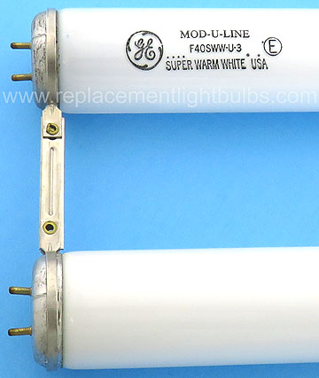 GE Mod-U-Line F40SWW-U-3 40W Super Warm White USA Light Bulb