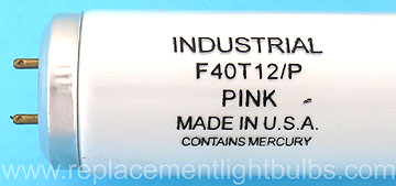 F40T12/P Pink 40W 40 Watt USA Industrial Light Bulb