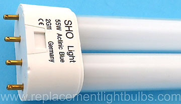 F55/2G11/AB 55W Actinic Blue Aquarium Sho Light Bulb Replacement Lamp